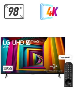 LG 98 Inch 4K UHD Smart TV - HDR 10 - AI Magic Remote - α8 AI Sound Pro - 120 HZ - (2024) - 98UT90006LA Black  - Image 1