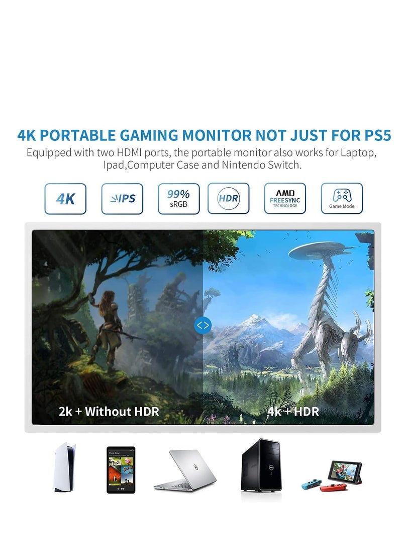 Sony PlayStation 5 Console (Disc Version) + G-STORY 15.6" Inch IPS 4k 60Hz Portable Monitor - Image 5