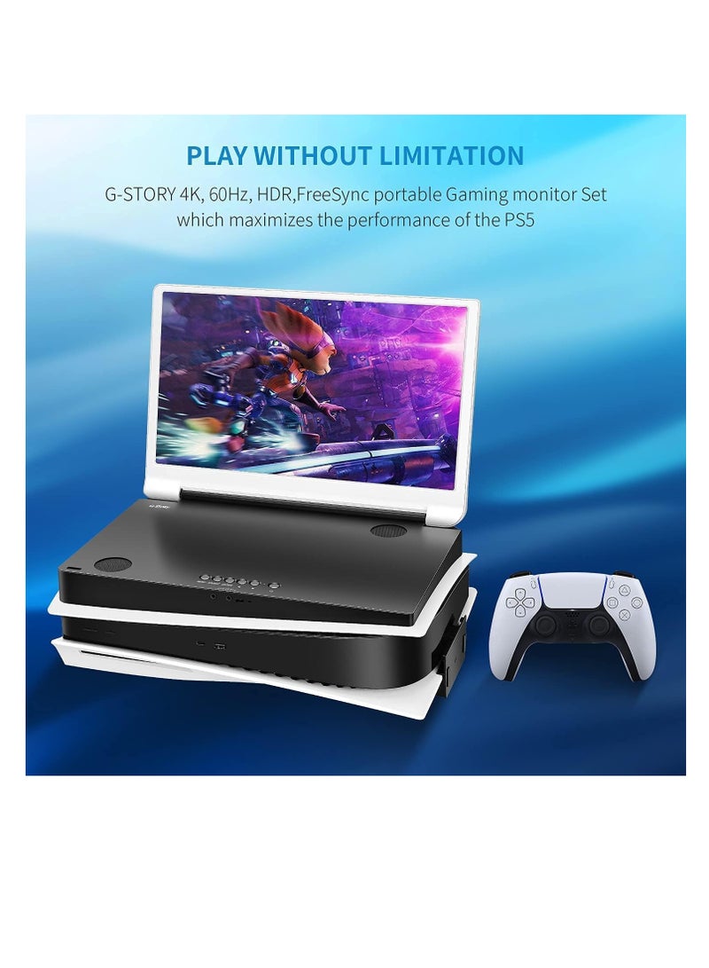 Sony PlayStation 5 Console (Disc Version) + G-STORY 15.6" Inch IPS 4k 60Hz Portable Monitor - Image 3