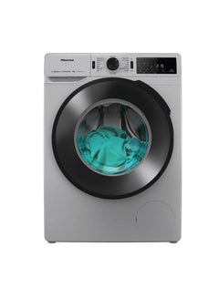 Hisense Washing Machine Touch Control Front loading 8KG , 1400rpm , Premium Silver color,inverter,Drum Clean,Allergy Steam WF3V8042BSEG Silver
