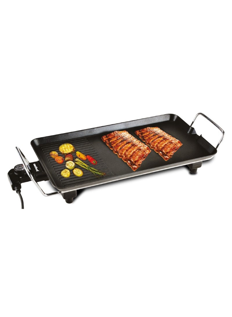 سانفورد Indoor Non Stick Electric Grill, Fast Heating, Adjustable Temperature, Cool Touch Handles, 1500W 1500 W SF5967BBQ BS Black - Image 1