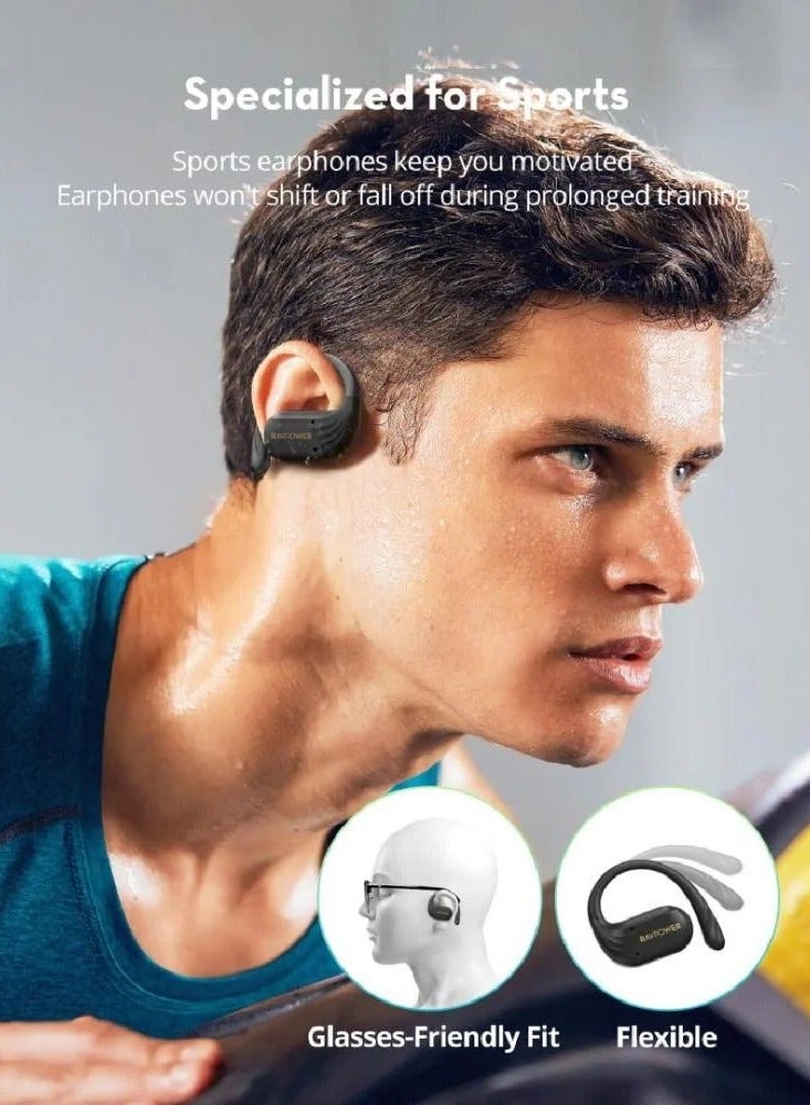 RAVPOWER OpenRun Air2 Wireless Earphones Black  - Image 1