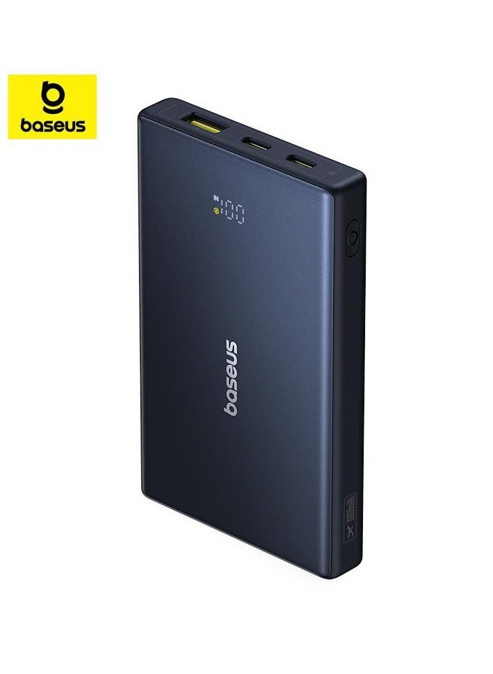 Baseus 10000 mAh Power Bank PD20W Fast Charging Simultaneously for Three Devices, Battery with Digital Display, Slim Mini for Pocket , for Plane Black  - Image 1