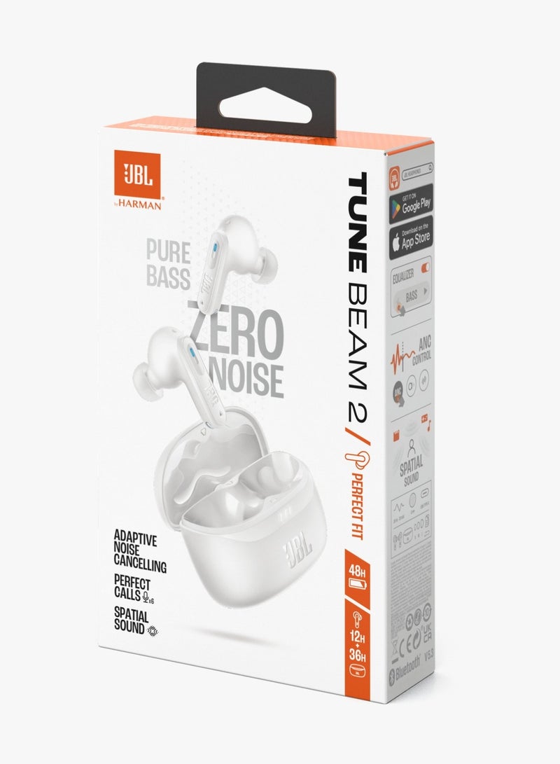 JBL Tune Beam 2 True Wireless Noise Cancelling Earbuds White  - Image 5