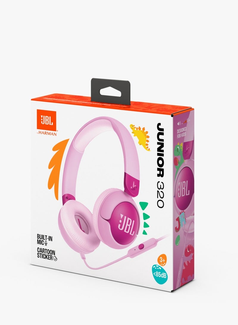 JBL Junior 320 Kid's Headphones Pink  - Image 3