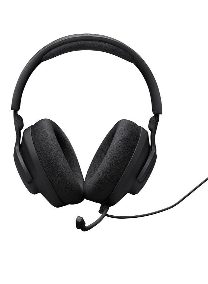Quantum 100M2 Wired Over-Ear Gaming Headset with JBL QuantumSOUND Signature and 3.5 mm Headphone Jack, Multi-Platform Compatibility, Detachable Mic, Mute Option Black