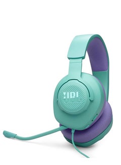 Quantum 100M2 Wired Over-Ear Gaming Headset With QuantumSOUND Signature And 3.5 mm Headphone Jack, Multi-Platform Compatibility, Detachable Mic, Mute Option Teal/Purple