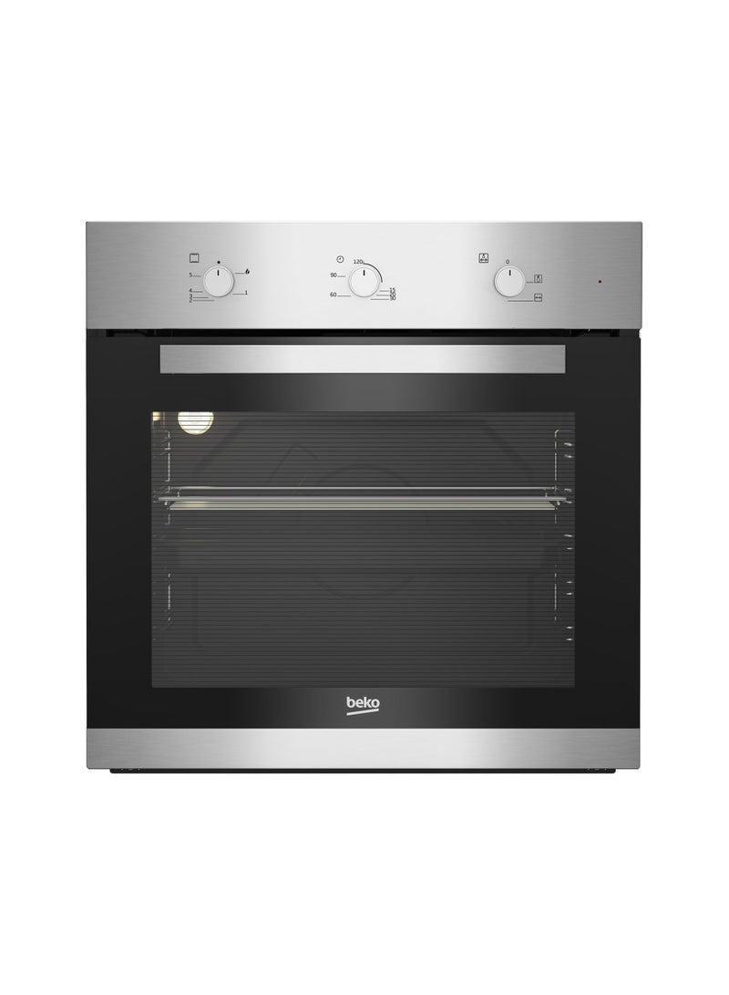 Gas Oven - 60 cm With Electric Grill - 66 L - Fan Assisted and Cooling Fan - BBIH12100XC Inox