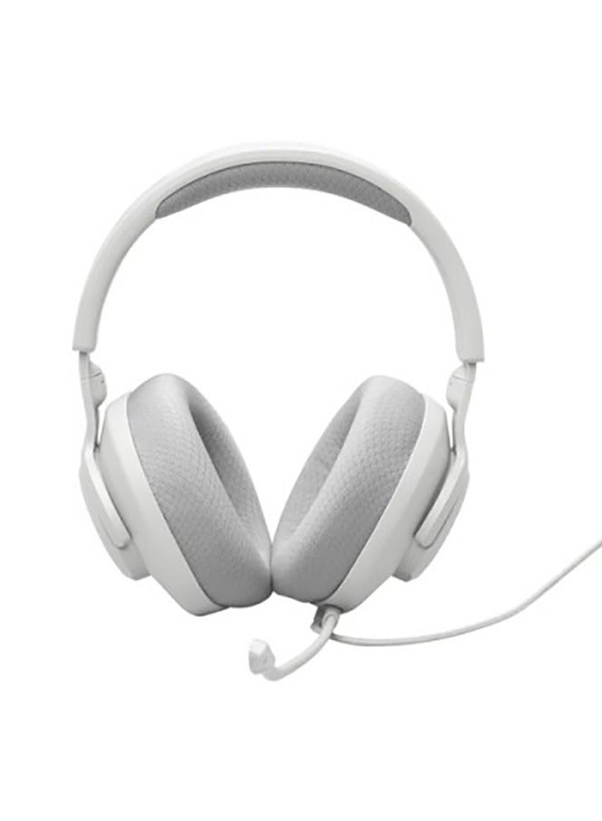 JBL - Quantum 100M2 Wired Over-Ear Gaming Headset with JBL QuantumSOUND Signature and 3.5 mm Headphone Jack, Multi-Platform Compatibility, Detachable Mic, Mute Option White - Image 1