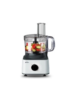 Food Processor 8 in 1, 750W, 2 Speeds, Pulse Function, 2.1L Capacity, 1.8L Blender, Slicing and Grating disc, Dough, Ice Crusher Blade, FP0132WH, White 750 W FP0132WH White - pnsku/N70126772V/45/_/1730782027/9477d11b-973a-4786-9f6b-c23a75e99dcd