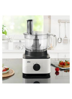 Food Processor 8 in 1, 750W, 2 Speeds, Pulse Function, 2.1L Capacity, 1.8L Blender, Slicing and Grating disc, Dough, Ice Crusher Blade, FP0132WH, White 750 W FP0132WH White - pnsku/N70126772V/45/_/1730782035/a2a8a5a3-0110-490a-8d0a-9ad7c6c051cf