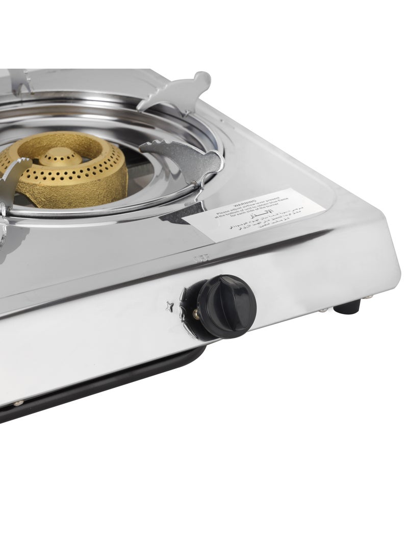 GEEPAS Stainless Steel Gas Cooker| 2 Cast Iron Burner Stove, Low Consumption and Improved Flow for Efficient Heating Save 60%| Auto Ignition System, LPG Stovetop, Perfect for Home, Apartments, Kitchen Use| 2 Years Warranty GK679N Silver  - Image 3