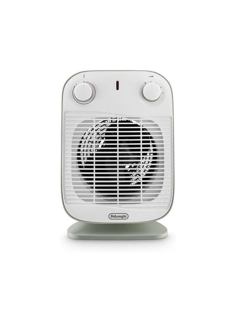 De'Longhi Vertical Edge Fan Heater Sage Green/White with 3 power settings 2000 W HFS50B20.GR 2000 W HFS50B20.GR Grey  - Image 2