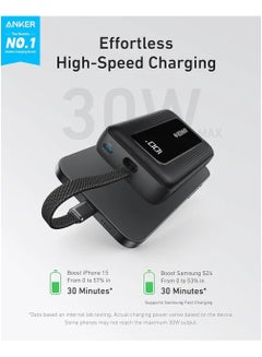 10000 mAh Zolo Power Bank 30W Portable Charger With Built-in USB C Cable Black - pnsku/N70126809V/45/_/1730785624/43b29b99-b18c-42c3-b0a9-5ed92bd46c8b