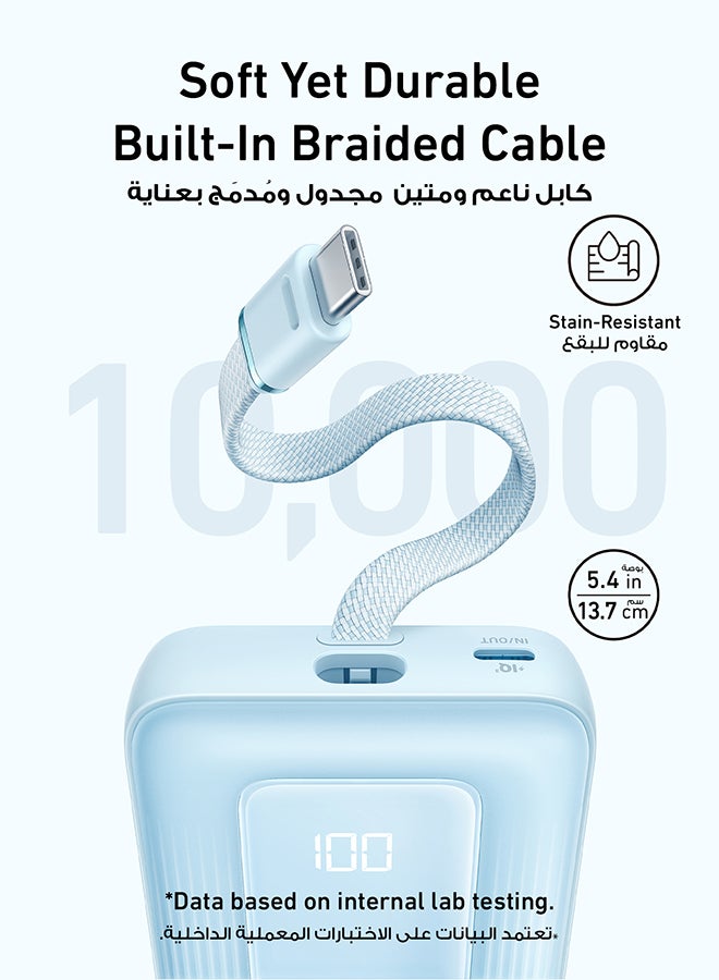 Anker 10000 mAh Zolo Power Bank, 10,000mAh 30W High-Speed Portable Charger with Built-In USB-C Cable, Battery Pack For iPhone 16/16 Plus/16 Pro/16 Pro Max/15 Series, Galaxy, and More (, 10000 mAh) Black  - Image 5