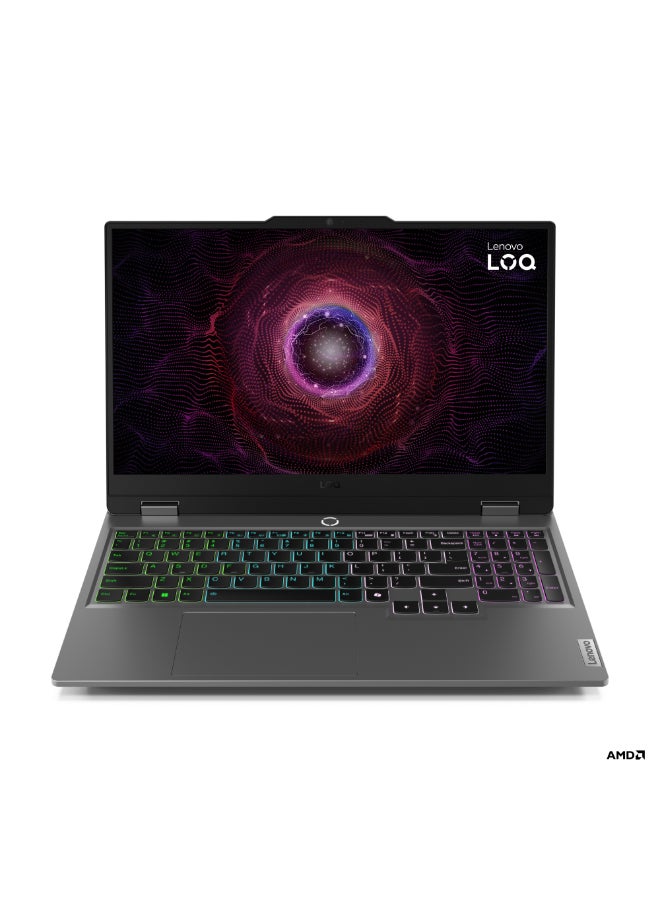 Lenovo LOQ Laptop With 15.6-Inch Display, Ryzen 5 7235HS Processor/12GB RAM/512GB SSD/6GB NVIDIA GeForce RTX 3050 Graphics/Windows 11 English/Arabic Luna Grey  - Image 1