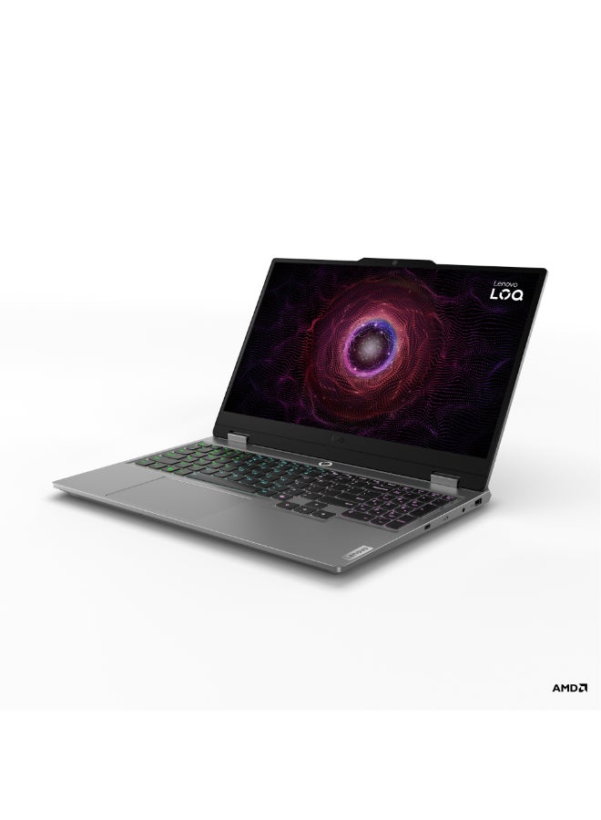 Lenovo LOQ Laptop With 15.6-Inch Display, Ryzen 5 7235HS Processor/12GB RAM/512GB SSD/6GB NVIDIA GeForce RTX 3050 Graphics/Windows 11 English/Arabic Luna Grey  - Image 3