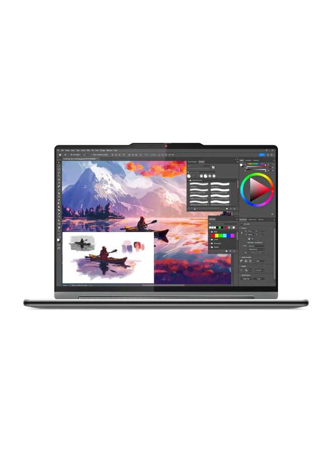 لينوفو Yoga 9 Laptop With 14-Inch Display, Core Ultra 7 155U Processor/16GB RAM/1TB SSD/Intel Arc Graphics/Windows 11 English/Arabic Luna Grey  - Image 2
