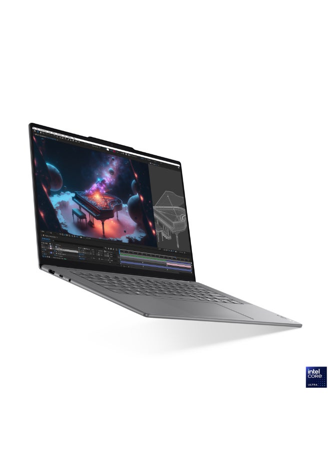 لينوفو Yoga Slim 7 Laptop With 15.3-Inch Display, Core Ultra 7 256V Processor/16GB RAM/1TB SSD/Intel Arc Graphics/Windows 11 English/Arabic Luna Grey  - Image 2
