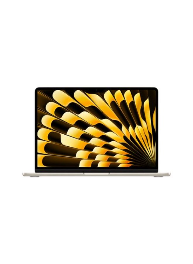 أبل - MacBook Air Laptop With 13.6-Inch Display, M3 chip 8-core CPU and 8-core GPU Processor/16GB RAM/256GB SSD/macOS English/Arabic Starlight - Image 1