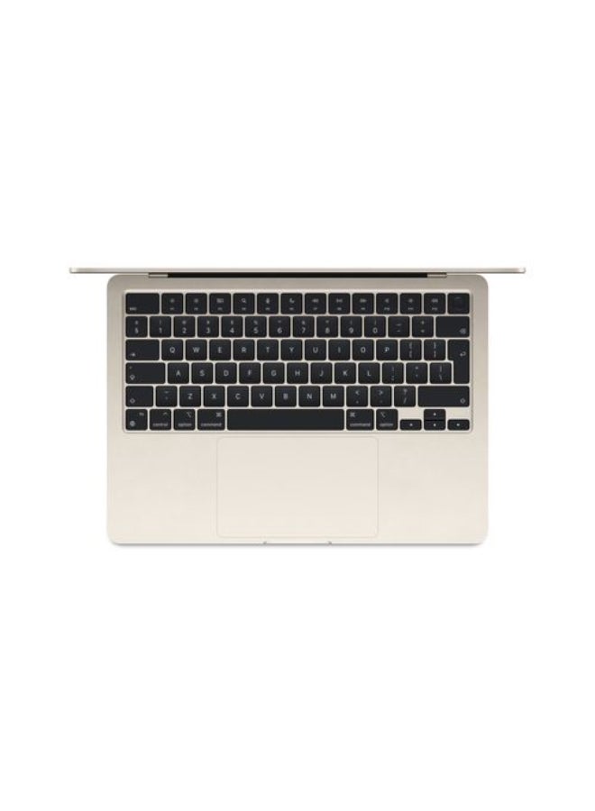 أبل - MacBook Air Laptop With 13.6-Inch Display, M3 chip 8-core CPU and 8-core GPU Processor/16GB RAM/256GB SSD/macOS English/Arabic Starlight - Image 1
