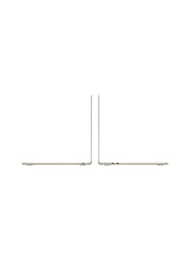 أبل - MacBook Air Laptop With 13.6-Inch Display, M3 chip 8-core CPU and 8-core GPU Processor/16GB RAM/256GB SSD/macOS English/Arabic Starlight - Image 1