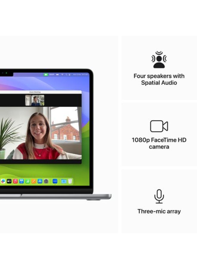Apple - MacBook Air MC8M4 Laptop With 13.6-Inch Display, M3 chip 8-core CPU and 10-core GPU Processor/24GB RAM/512GB SSD/macOS English/Arabic Space Grey - Image 1