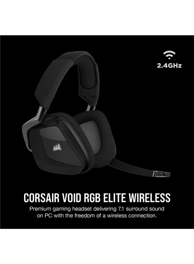 CORSAIR Corsair Void Rgb Elite Wireless On Ear Headphones With Mic (Carbon Black)  - Image 2