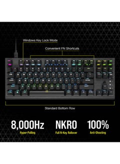 K60 Pro TKL RGB Tenkeyless Optical-Mechanical Gaming Keyboard, OPX Switches, Brushed Aluminium Structure, Removable USB Type-C Cable, AR Layout, QWERTY, Black - pnsku/N70126860V/45/_/1730806248/de3f1479-f76a-457b-a6a2-6b6bd926f7a9