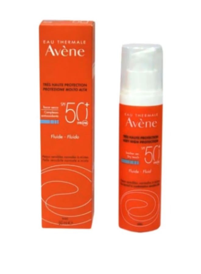 آفين Fluide SPF 50+ Sunscreen + Urearepair Plus 5% Urea Hand Cream With Ceramides Dry And Rough Skin 50ML+75MLml  - Image 2