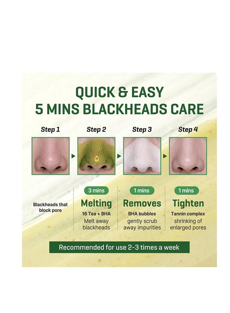 Some by Mi Bye Bye Blackhead 30 Days Miracle Green Tea Tox Bubble Cleanser - 120Ggrams  - Image 3