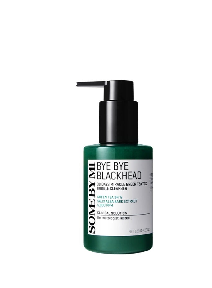 Some by Mi Bye Bye Blackhead 30 Days Miracle Green Tea Tox Bubble Cleanser - 120Ggrams  - Image 1