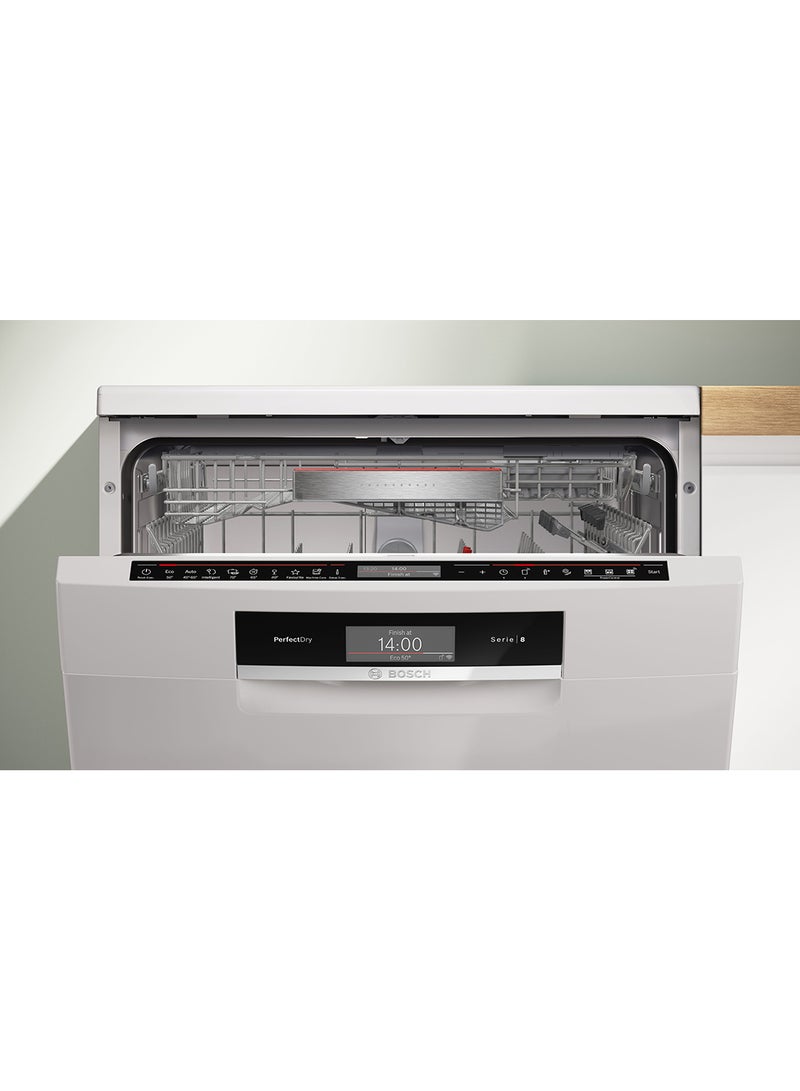 BOSCH Series 8 Free-standing Dishwasher, 13 Place Settings, Remote Start, HygienePlus 60 cm SMS8ZDW86M White  - Image 2