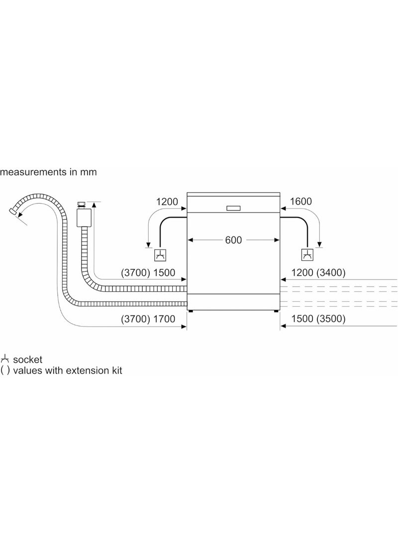 BOSCH Series 8 Free-standing Dishwasher, 13 Place Settings, Remote Start, HygienePlus 60 cm SMS8ZDW86M White  - Image 2