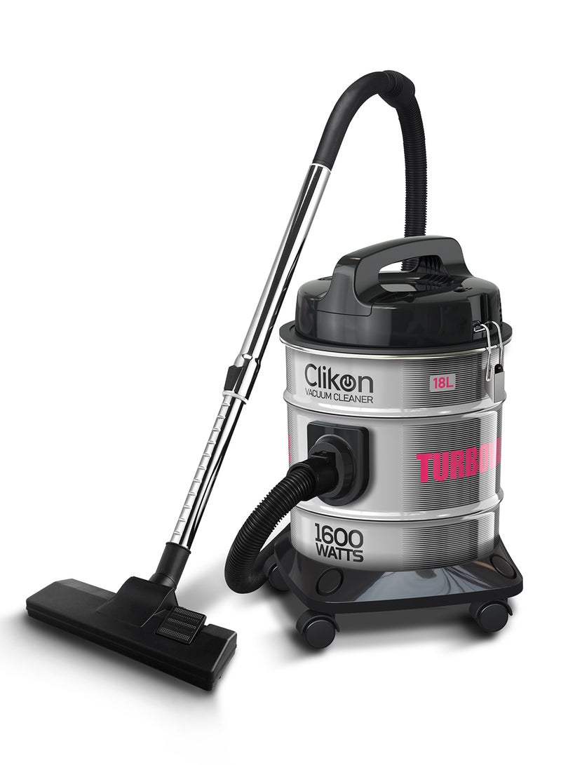 كليكون Drum Vacuum Cleaner 1600 W CK4423 Silver - Image 2