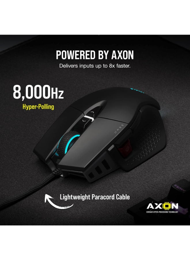 كورسير - Corsair M65 RGB Ultra Tunable FPS Gaming Mouse Marksman 26,000 DPI Optical Sensor, Optical Switches, AXON Hyper-Processing Technology, Sensor Fusion Control, Tunable Weight System - Black - Image 1