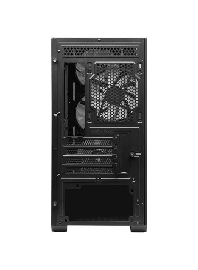 MSI MAG Forge M100A Micro ATX Tower Case, Up to 240mm Radiator Support, 4 x 120mm Pre-Installed Auto-RGB Fans, Side Window & Front Mesh Panel, 2 x USB 2.0, 2 x USB 2 Gen 1, 306-7G20A21-809 Black  - Image 4