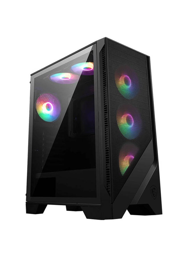 MSI MAG Forge 120A Airflow ATX Mid Tower Computer Case, 6x Pre-Installed Case Fans, Up to 240mm Radiator Support, 2.5" / 3.5" Drive Bays, Tempered Glass Window, Mesh Panel, 306-7G23A21-809 Black  - Image 1