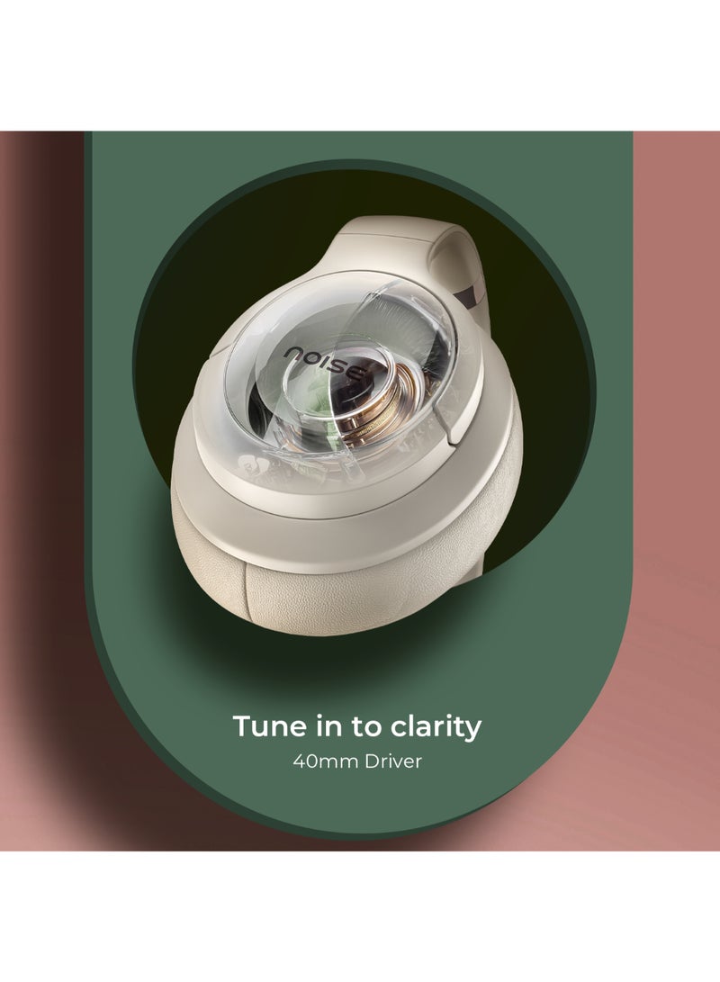 Noise Newly Launched 4 Wireless Over-Ear Headphones with 70H Playtime, ENC, 40mm Driver, Low Latency(up to 40ms), Dual Pairing, BT v5.4 Calm Beige - Image 5