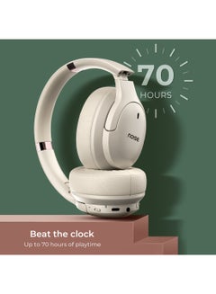 Noise Newly Launched 4 Wireless Over-Ear Headphones with 70H Playtime, ENC, 40mm Driver, Low Latency(up to 40ms), Dual Pairing, BT v5.4 Calm Beige  - Image 3