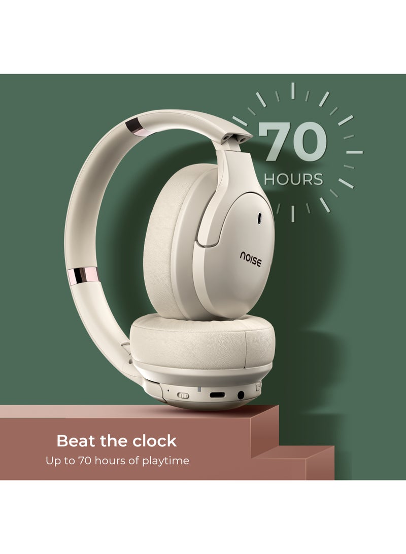 Noise Newly Launched 4 Wireless Over-Ear Headphones with 70H Playtime, ENC, 40mm Driver, Low Latency(up to 40ms), Dual Pairing, BT v5.4 Calm Beige - Image 3