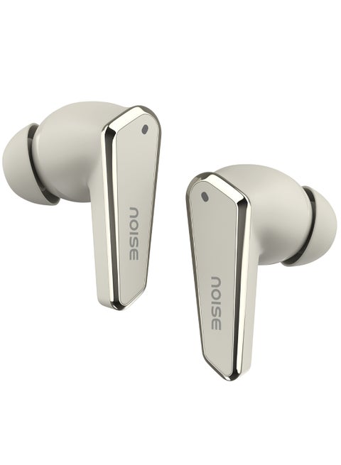Buds N1 in-Ear Truly Wireless Earbuds with Modern Chrome Finish, 40H of Extended Playtime, ENC for Call Clarity, Ultra Low Latency(up to 40 ms), Compact and Convenient, BT v5.3 Calm Beige