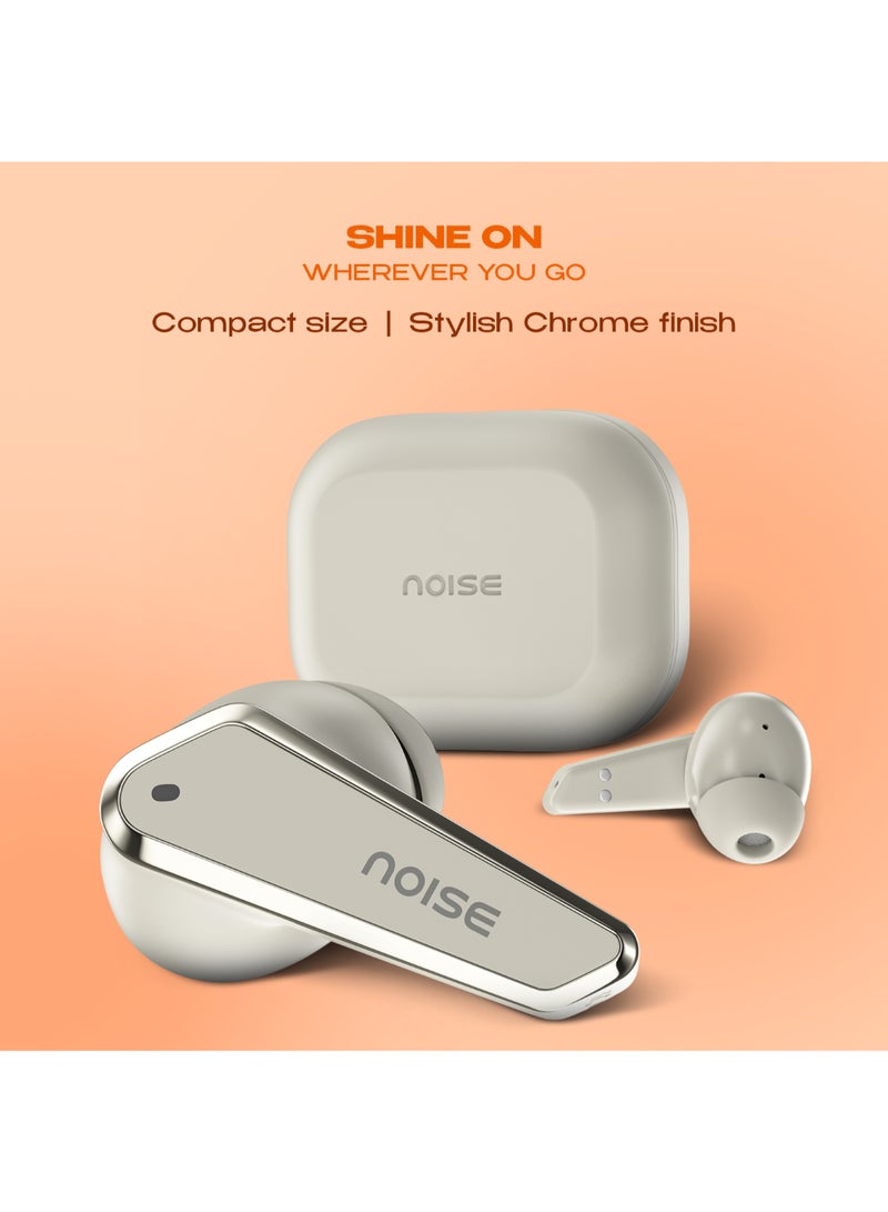 Noise - Buds N1 in-Ear Truly Wireless Earbuds with Modern Chrome Finish, 40H of Extended Playtime, ENC for Call Clarity, Ultra Low Latency(up to 40 ms), Compact and Convenient, BT v5.3 Calm Beige - Image 1