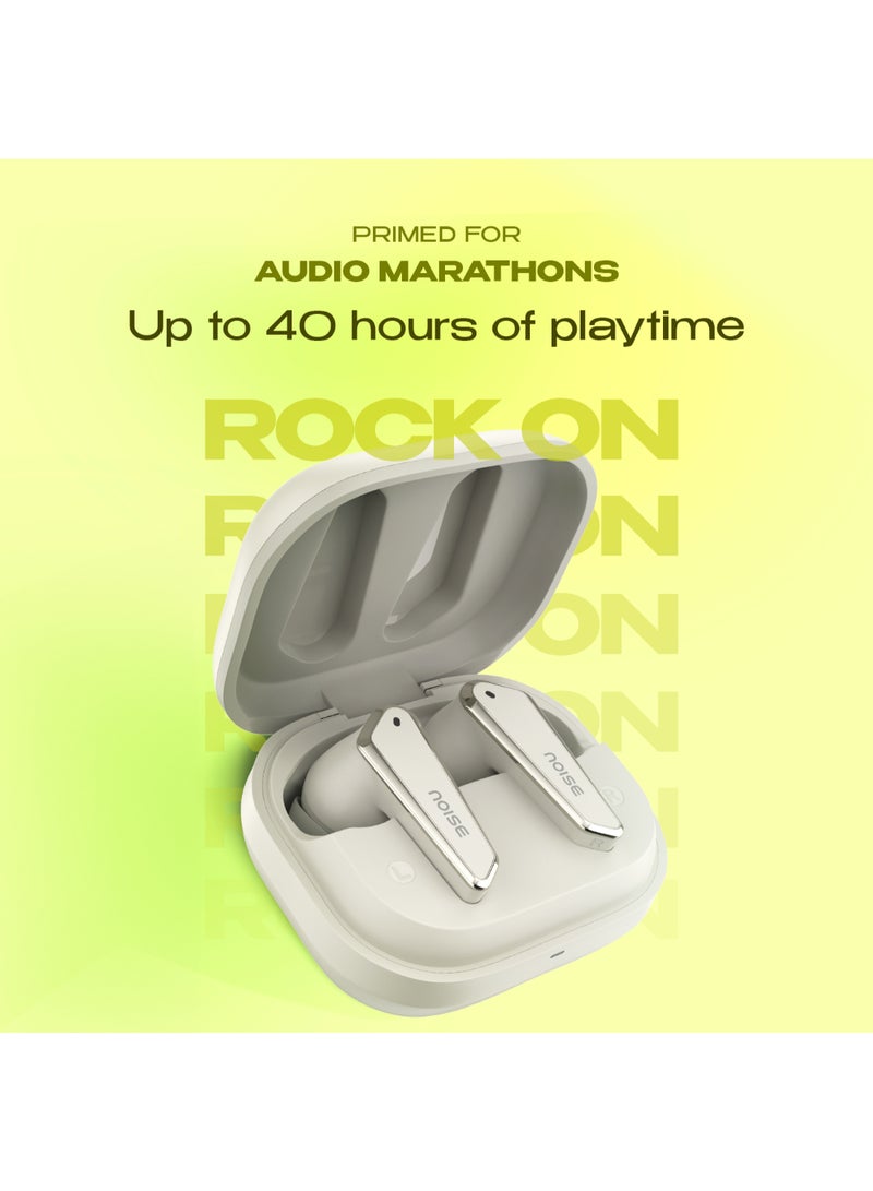 Noise - Buds N1 in-Ear Truly Wireless Earbuds with Modern Chrome Finish, 40H of Extended Playtime, ENC for Call Clarity, Ultra Low Latency(up to 40 ms), Compact and Convenient, BT v5.3 Calm Beige - Image 1