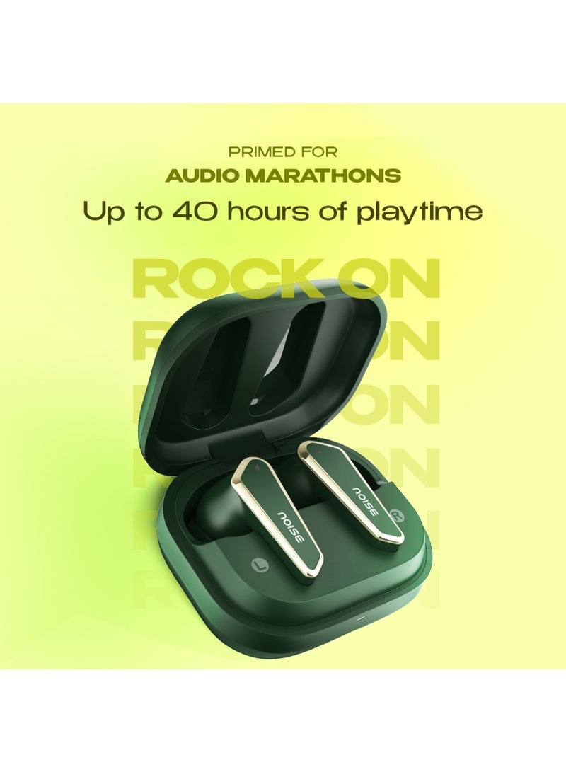 Noise - Buds N1 in-Ear Truly Wireless Earbuds with Modern Chrome Finish, 40H of Extended Playtime, ENC for Call Clarity, Ultra Low Latency(up to 40 ms), Compact and Convenient, BT v5.3 Forest Green - Image 1
