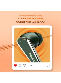 Noise Buds N1 in-Ear Truly Wireless Earbuds with Modern Chrome Finish, 40H of Extended Playtime, ENC for Call Clarity, Ultra Low Latency(up to 40 ms), Compact and Convenient, BT v5.3 Forest Green  - Image 5