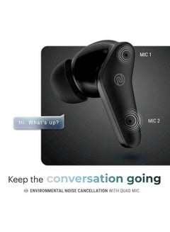 Noise Buds VS102 Pro Truly Wireless Earbuds with 70 Hours of Extended Playtime, Clear Calling With Quad Mic ENC, BT v5.3, Disturbances Cancelled Up To 25dB with ANC Jet Black  - Image 4
