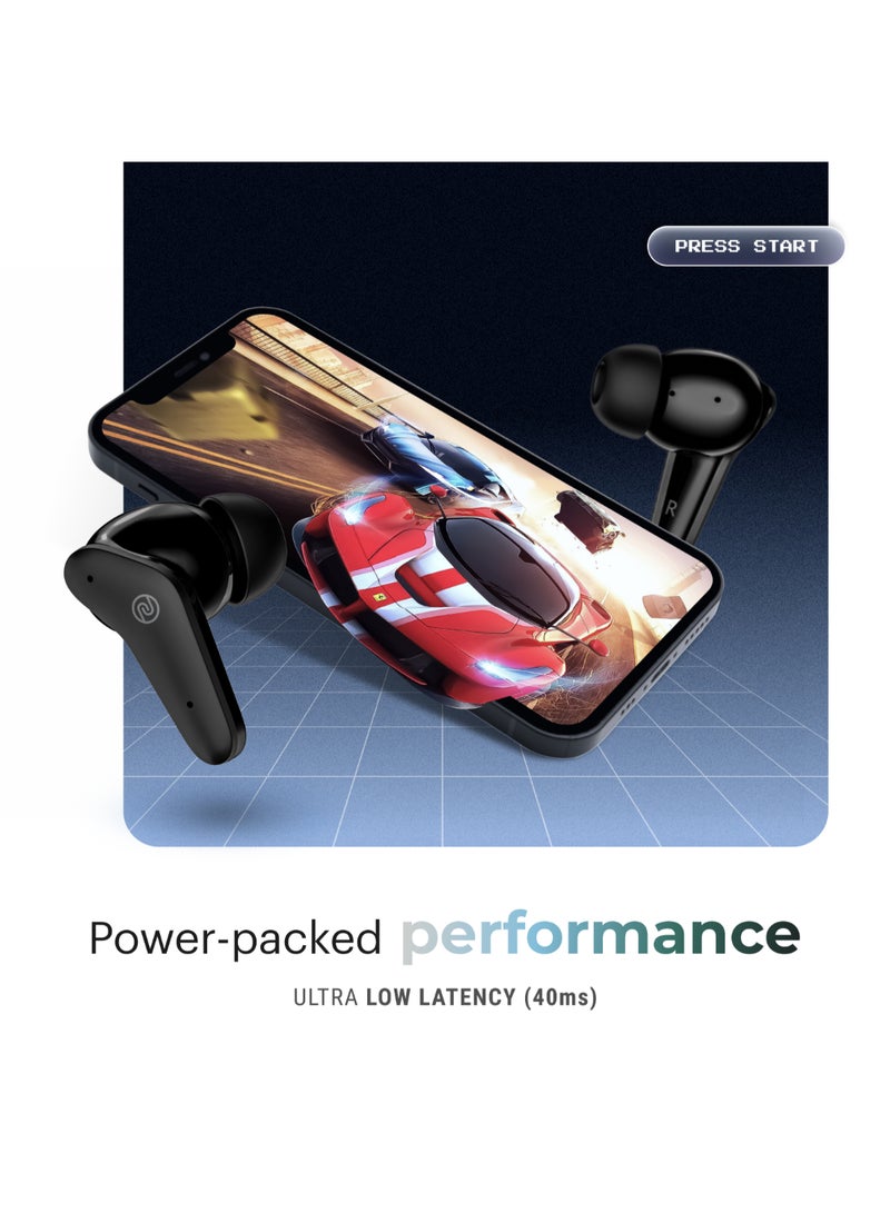 Noise - Buds VS102 Pro Truly Wireless Earbuds with 70 Hours of Extended Playtime, Clear Calling With Quad Mic ENC, BT v5.3, Disturbances Cancelled Up To 25dB with ANC Jet Black - Image 1
