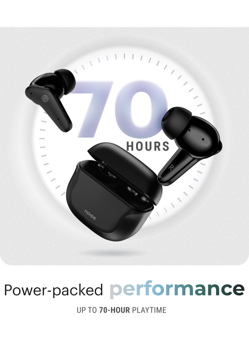 Noise - Buds VS102 Pro Truly Wireless Earbuds with 70 Hours of Extended Playtime, Clear Calling With Quad Mic ENC, BT v5.3, Disturbances Cancelled Up To 25dB with ANC Jet Black - Image 1