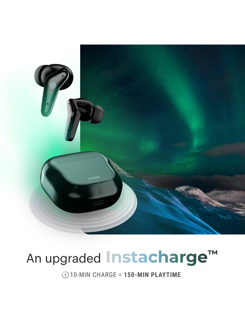 Buds VS102 Pro Truly Wireless Earbuds with 70 Hours of Extended Playtime, Clear Calling With Quad Mic ENC, BT v5.3, Disturbances Cancelled Up To 25dB with ANC Aurora Green